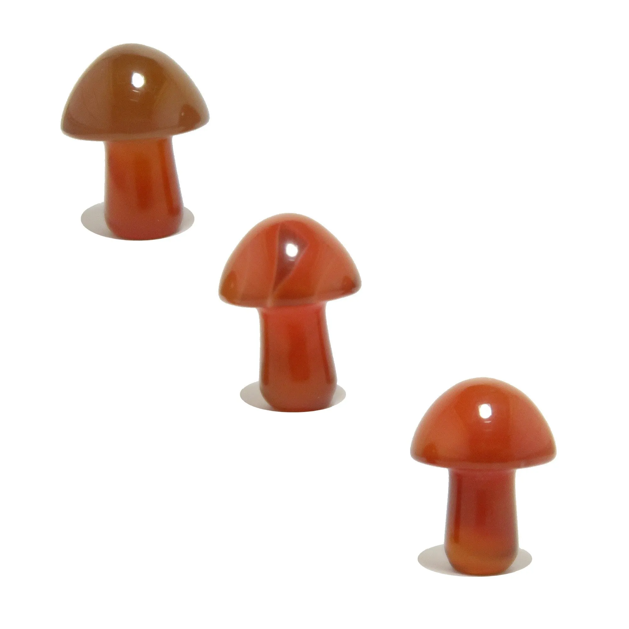 Carnelian Mushroom Forage Happy Red Orange Crystal