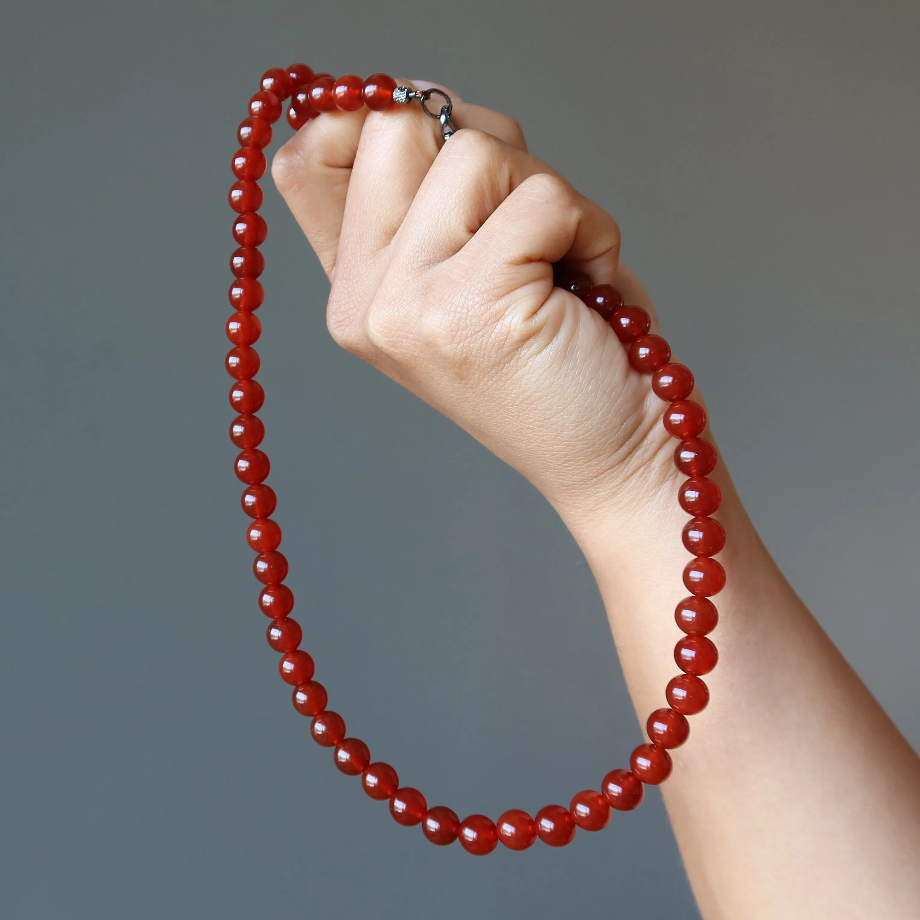 Carnelian Necklace Blazing Sun Red Orange Confidence