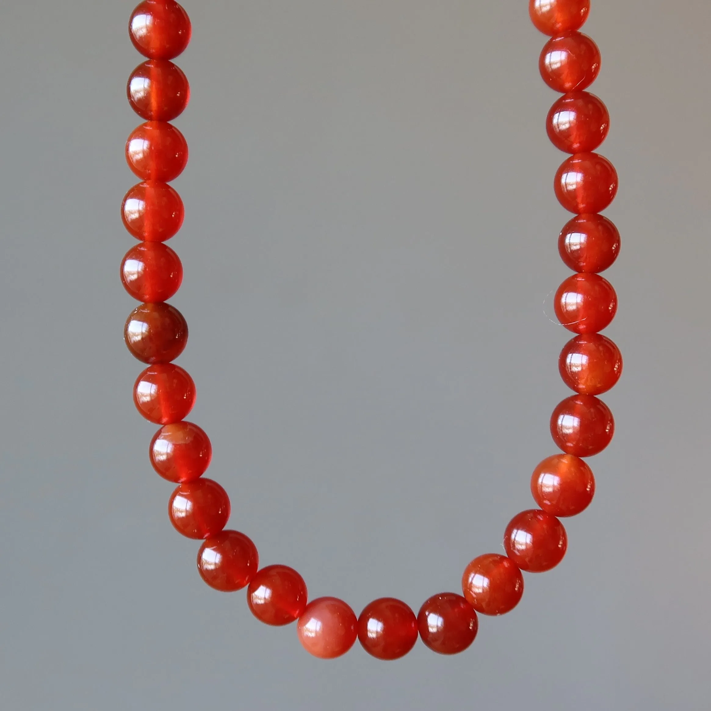 Carnelian Necklace Blazing Sun Red Orange Confidence