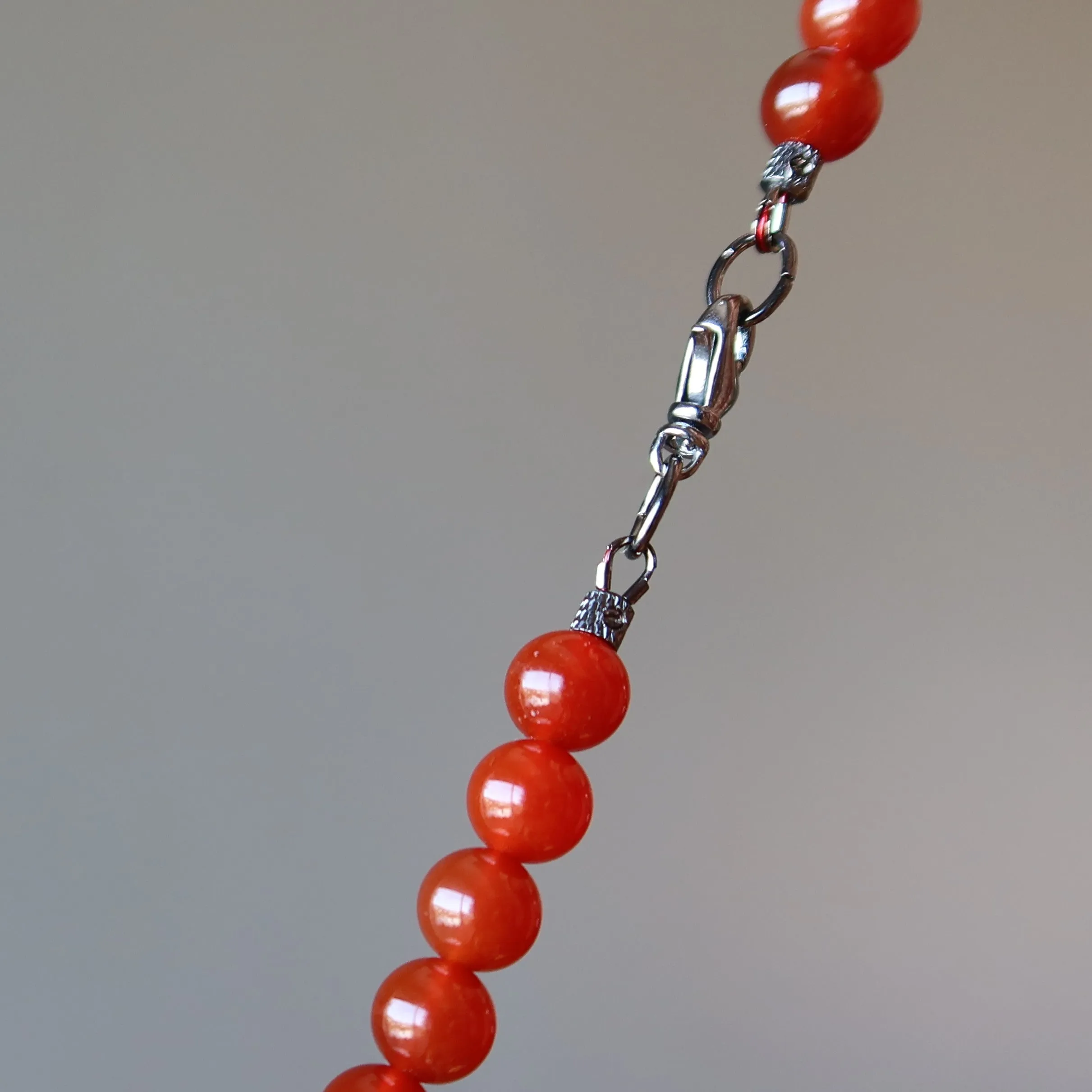 Carnelian Necklace Blazing Sun Red Orange Confidence