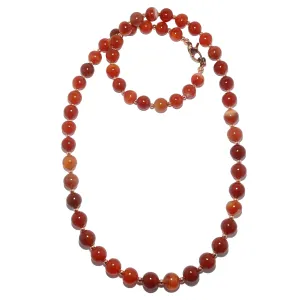 Carnelian Necklace Captivating Charm Copper Orange Gems