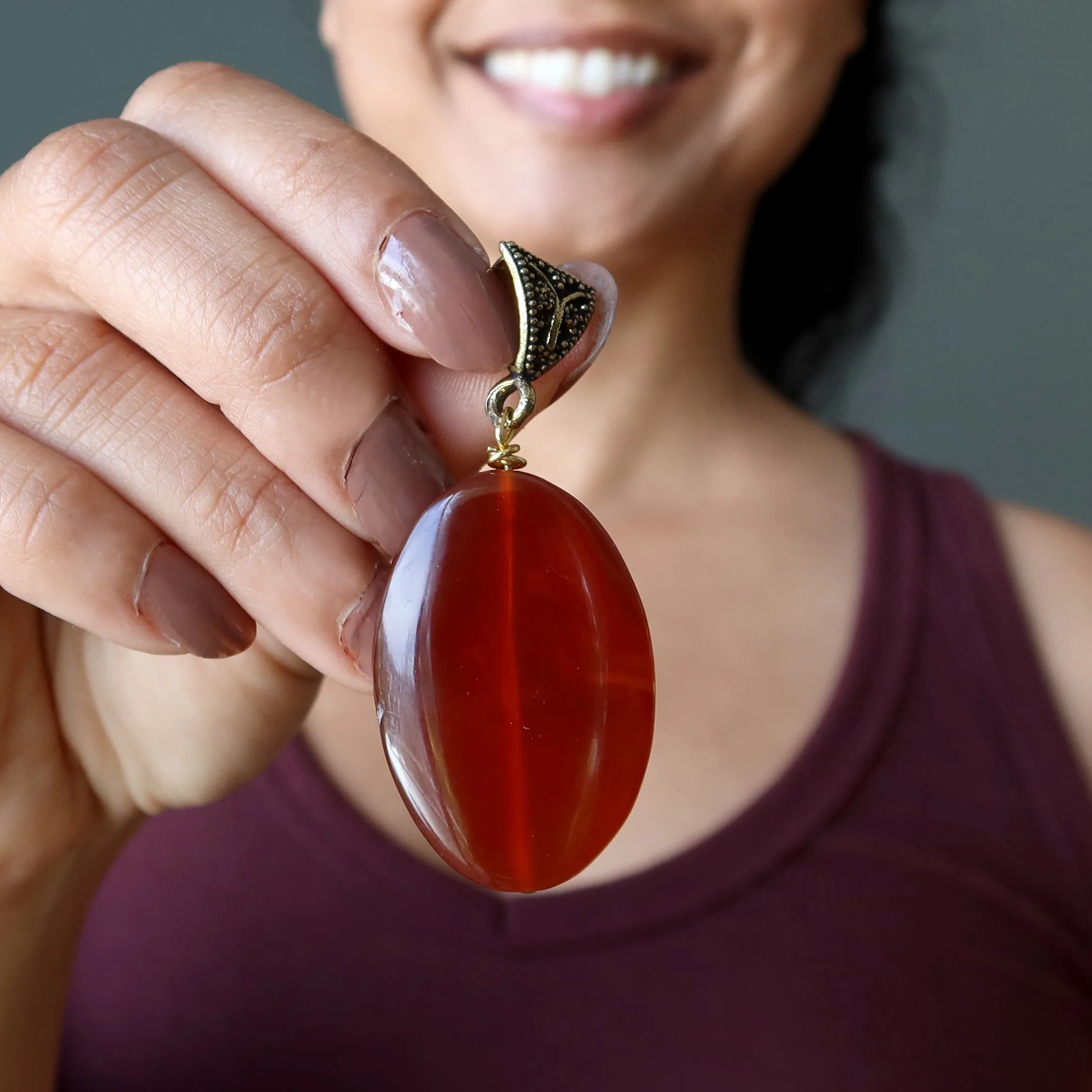 Carnelian Pendant Beautiful Beyond Reality Timeless Crystal Gem