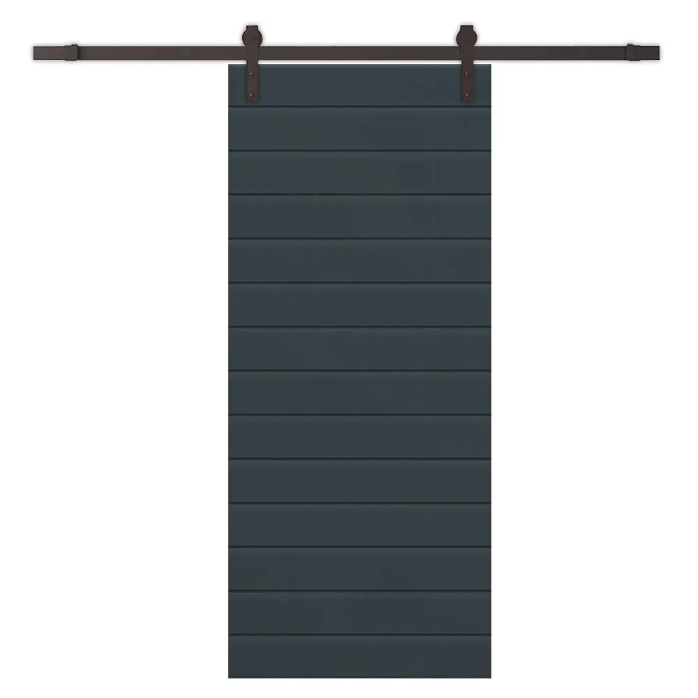 Composite MDF Paneled Interior Sliding Barn Door with Hardware Kit