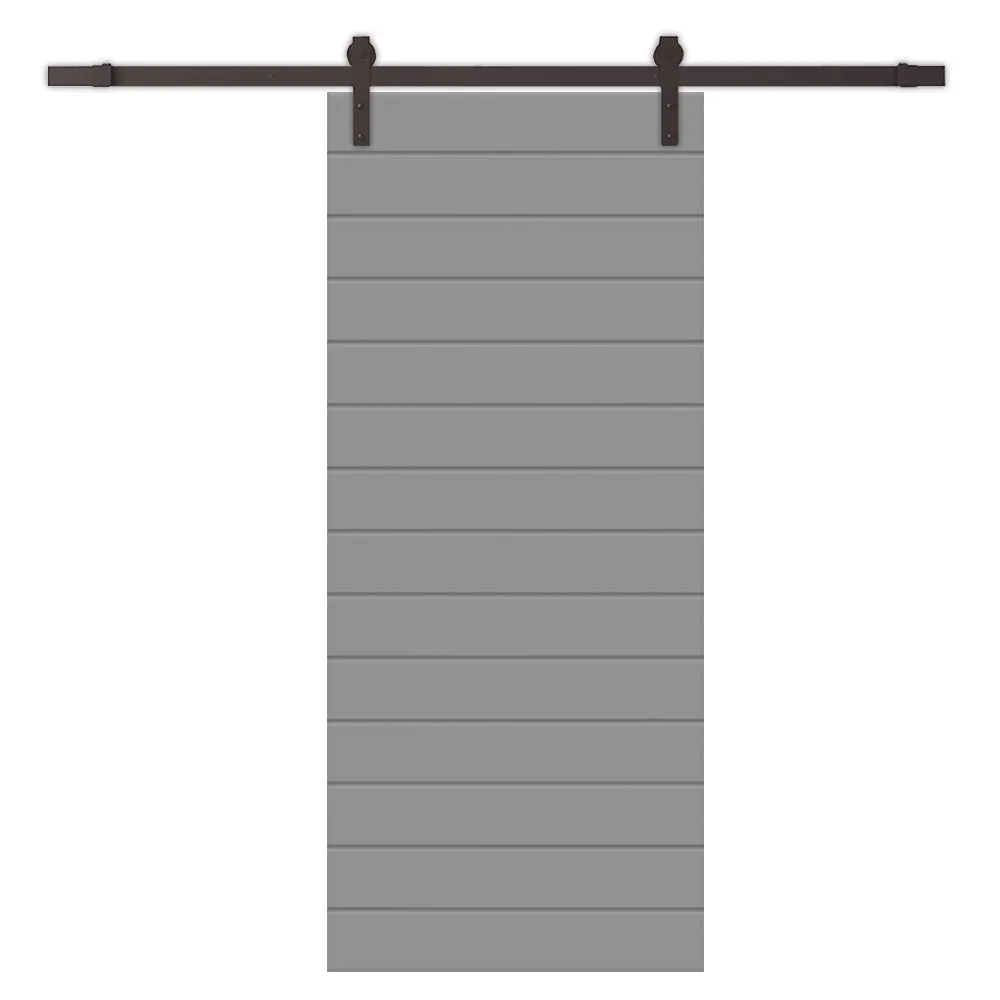 Composite MDF Paneled Interior Sliding Barn Door with Hardware Kit