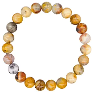 Crazy Lace Agate Beaded Crystal Bracelet