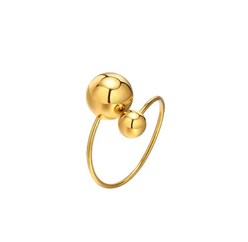 Double Ball Resizable Ring