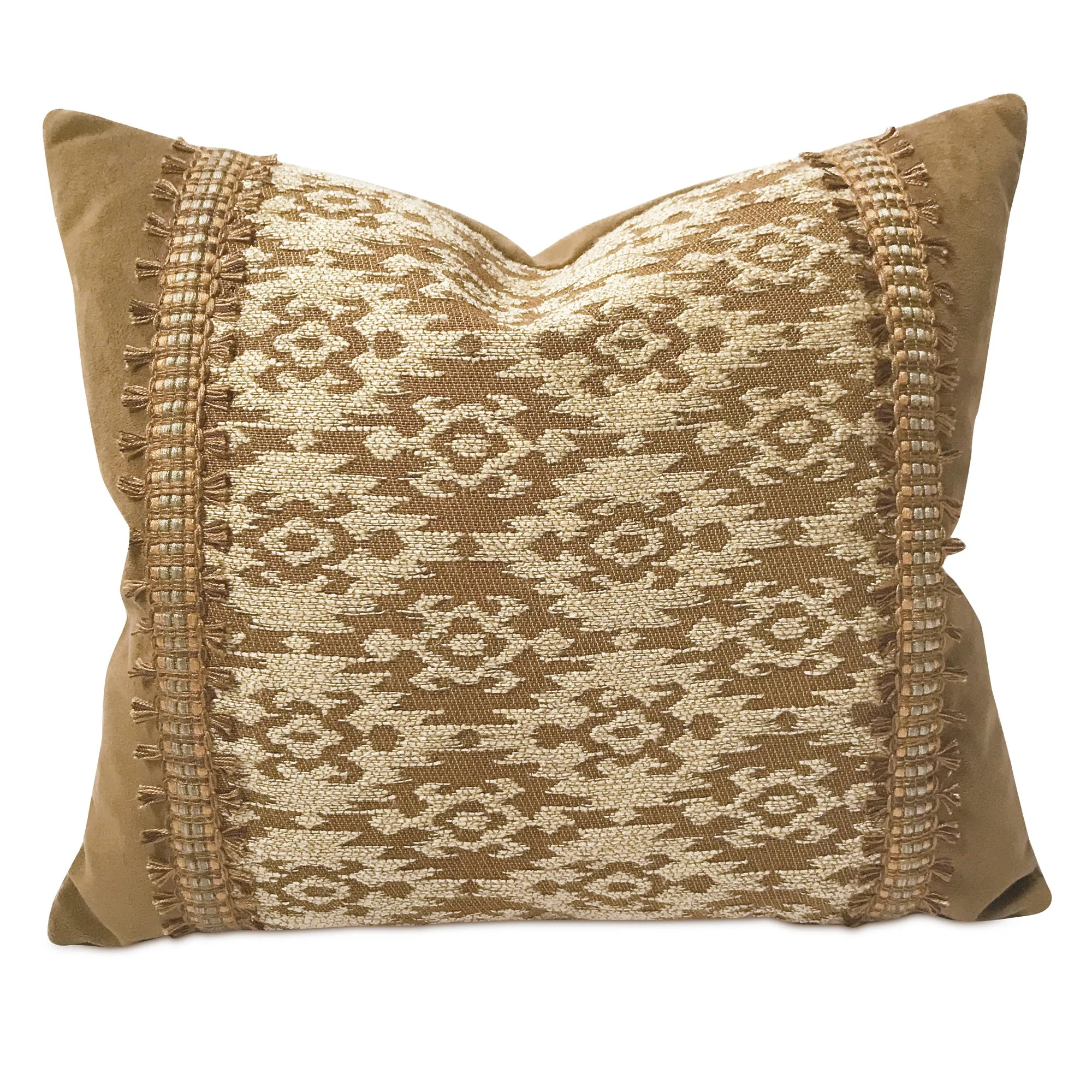 Earthen Southwestern Navajo Suede Pillow Cover 15x18