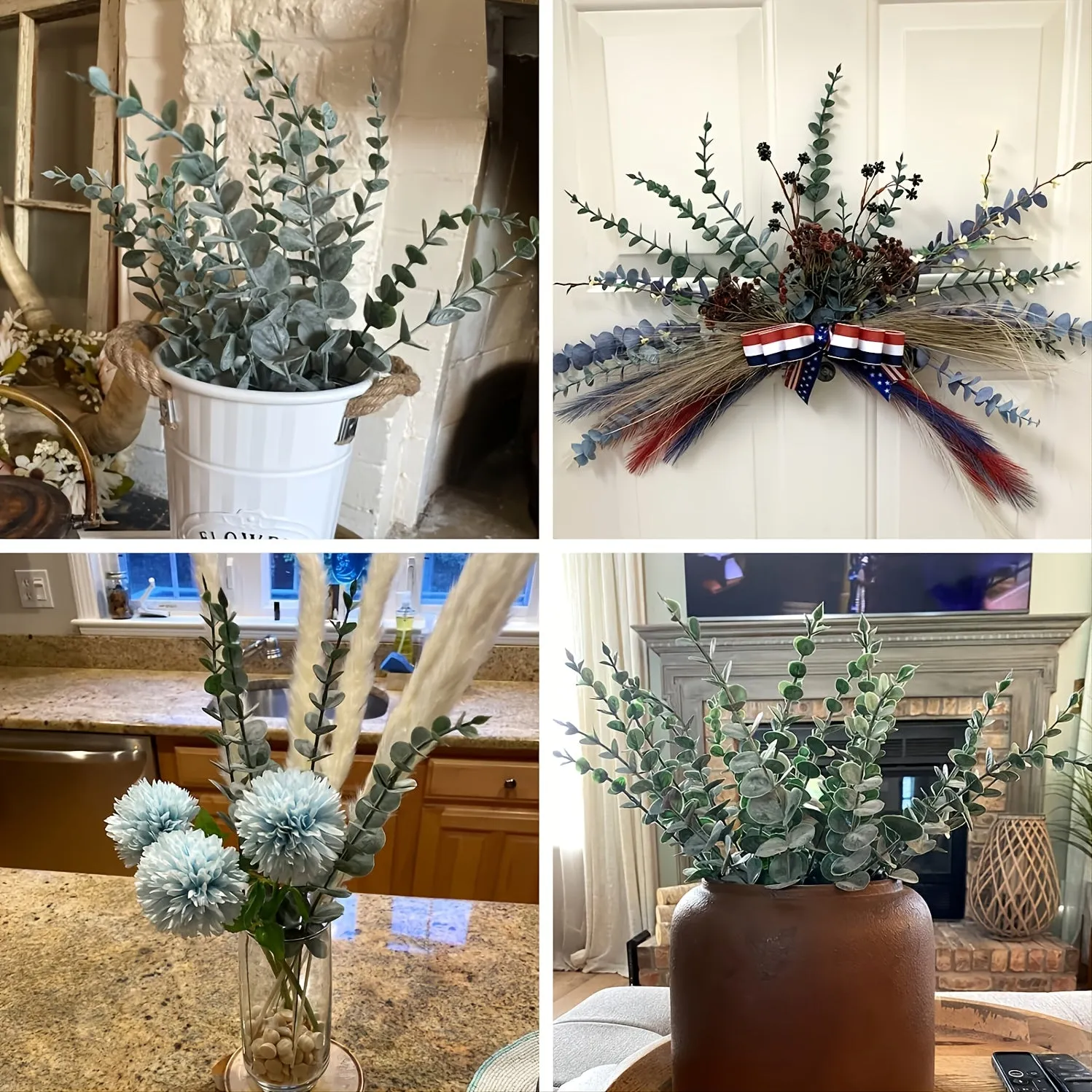 Eucalyptus Stems Decor Bundle for Wedding Centerpieces and Home Decor