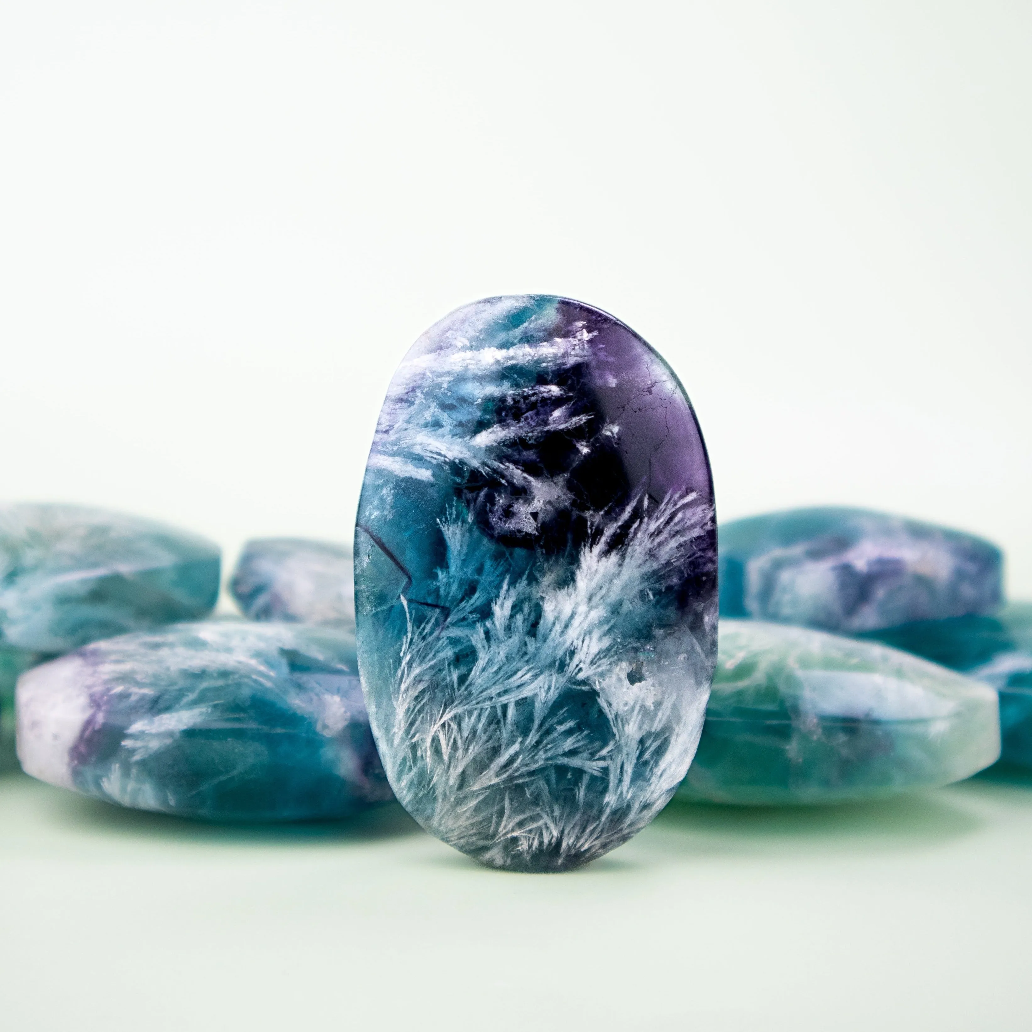 Feather Rainbow Fluorite Touchstone