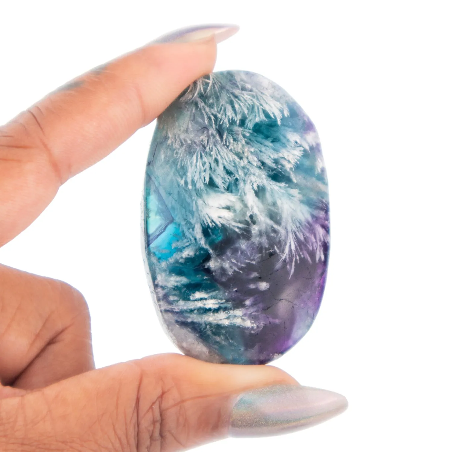 Feather Rainbow Fluorite Touchstone