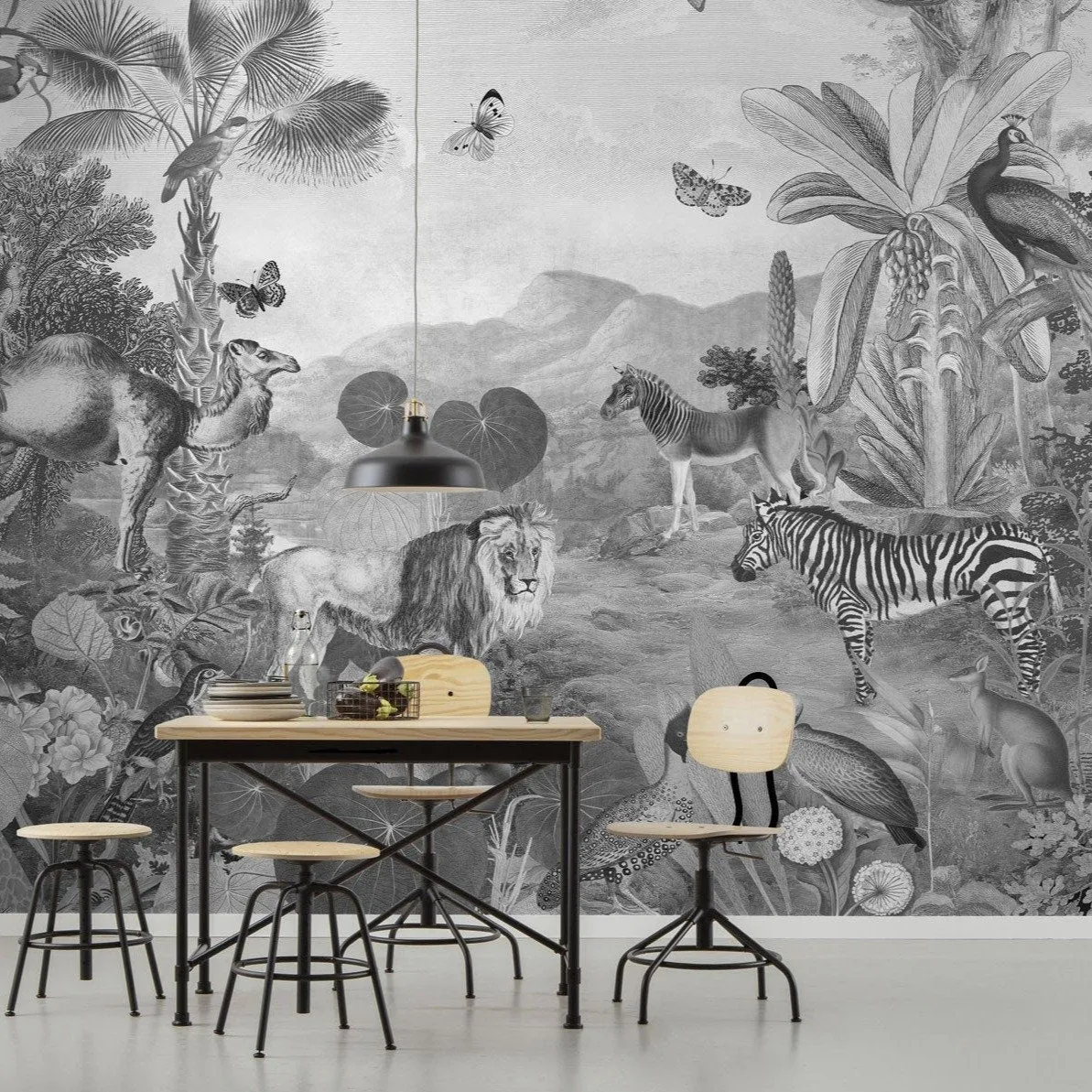 Flora and Fauna Mural Wallpaper