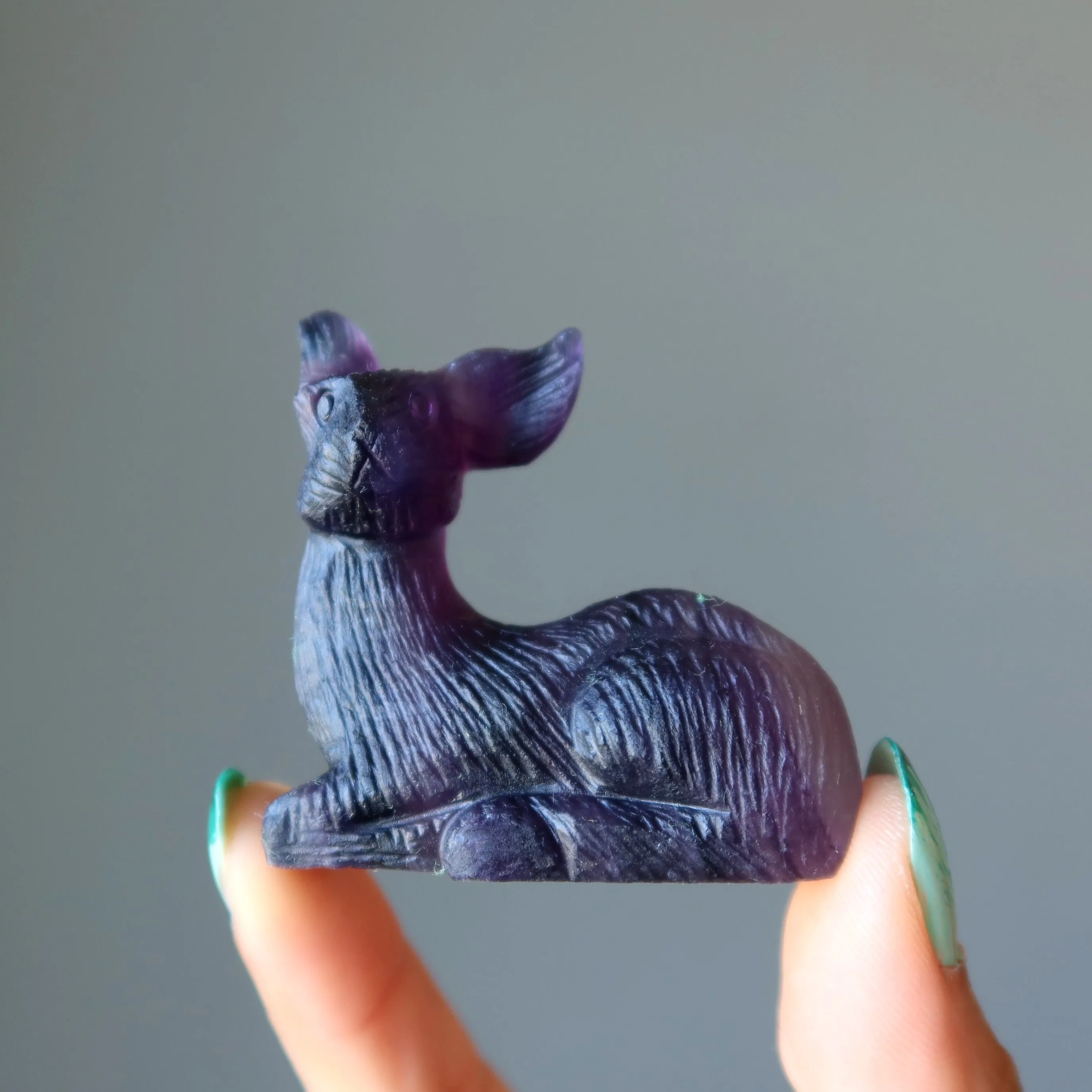 Fluorite Deer Magical Meadow Rainbow Energy Animal Figurine