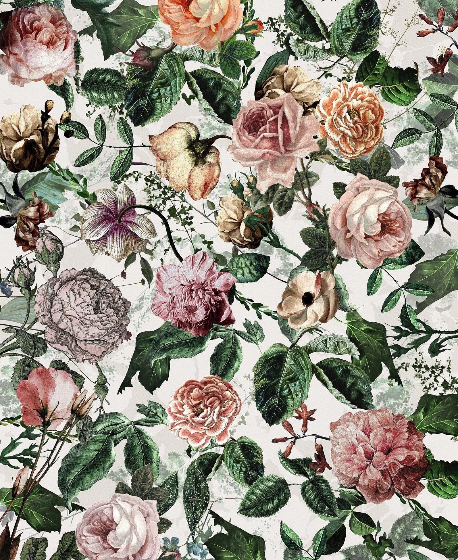 Full Blooms Mural Wallpaper