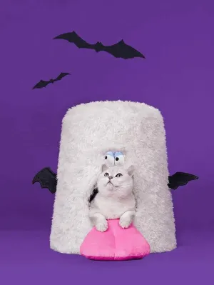 Ghost Cats' Lair: Quirky & Cozy Halloween-Inspired Cat House and Playful Decor