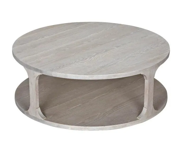 Gimso Oak Wooden Round Coffee Table