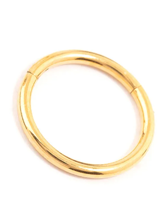 Gold Plated Stainless Steel Sleeper Earrings 10 MM