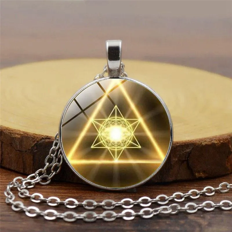 Gold Sacred Geometry Pendant Necklace