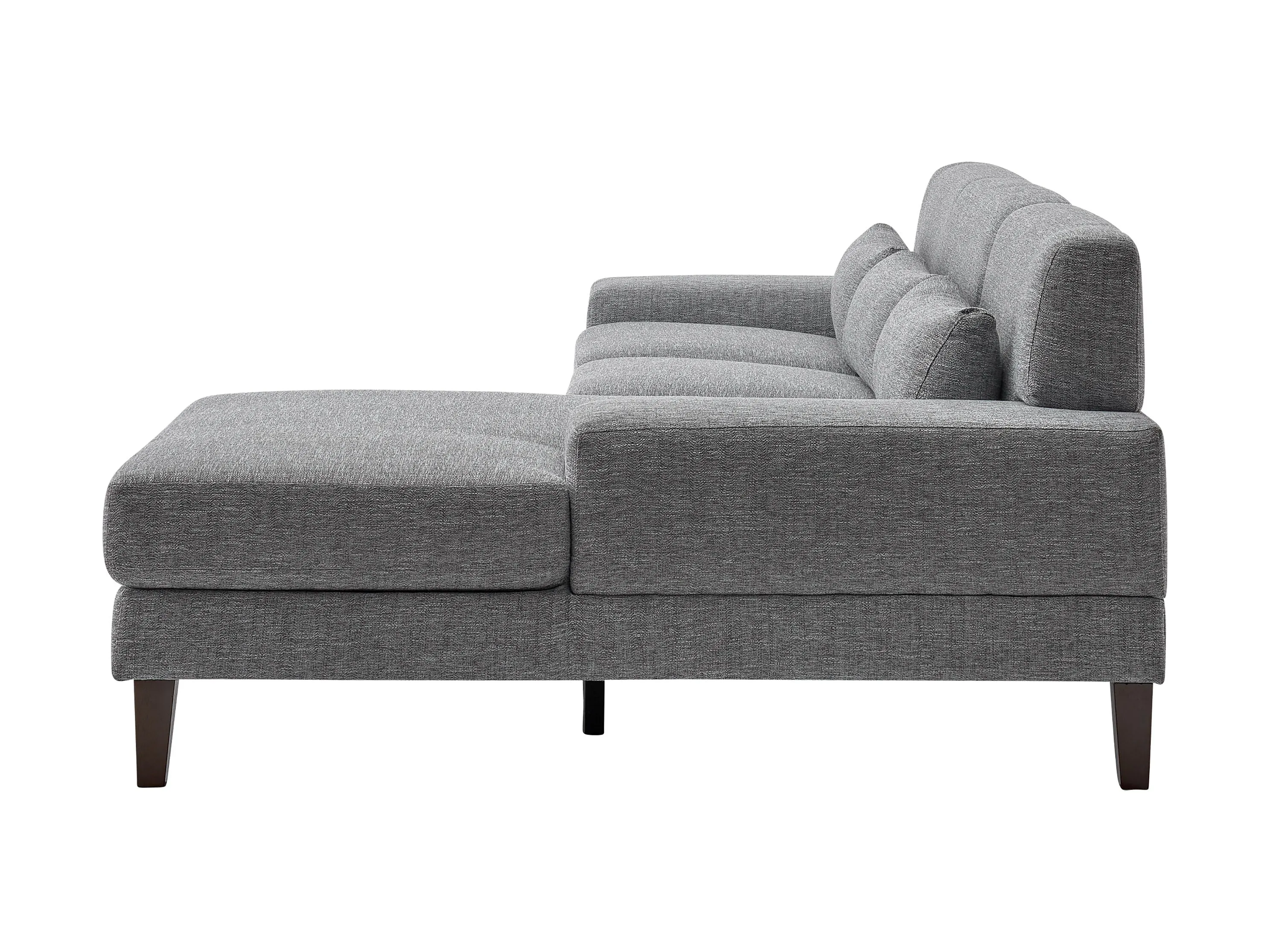 Grey Modern Right Facing Sectional Sofa