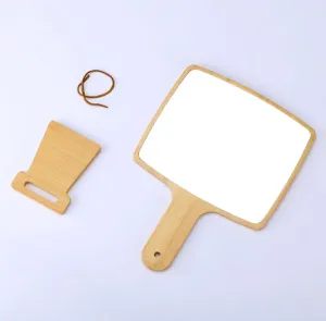 Handheld Portable Mirror-Wooden(SA2405-55)