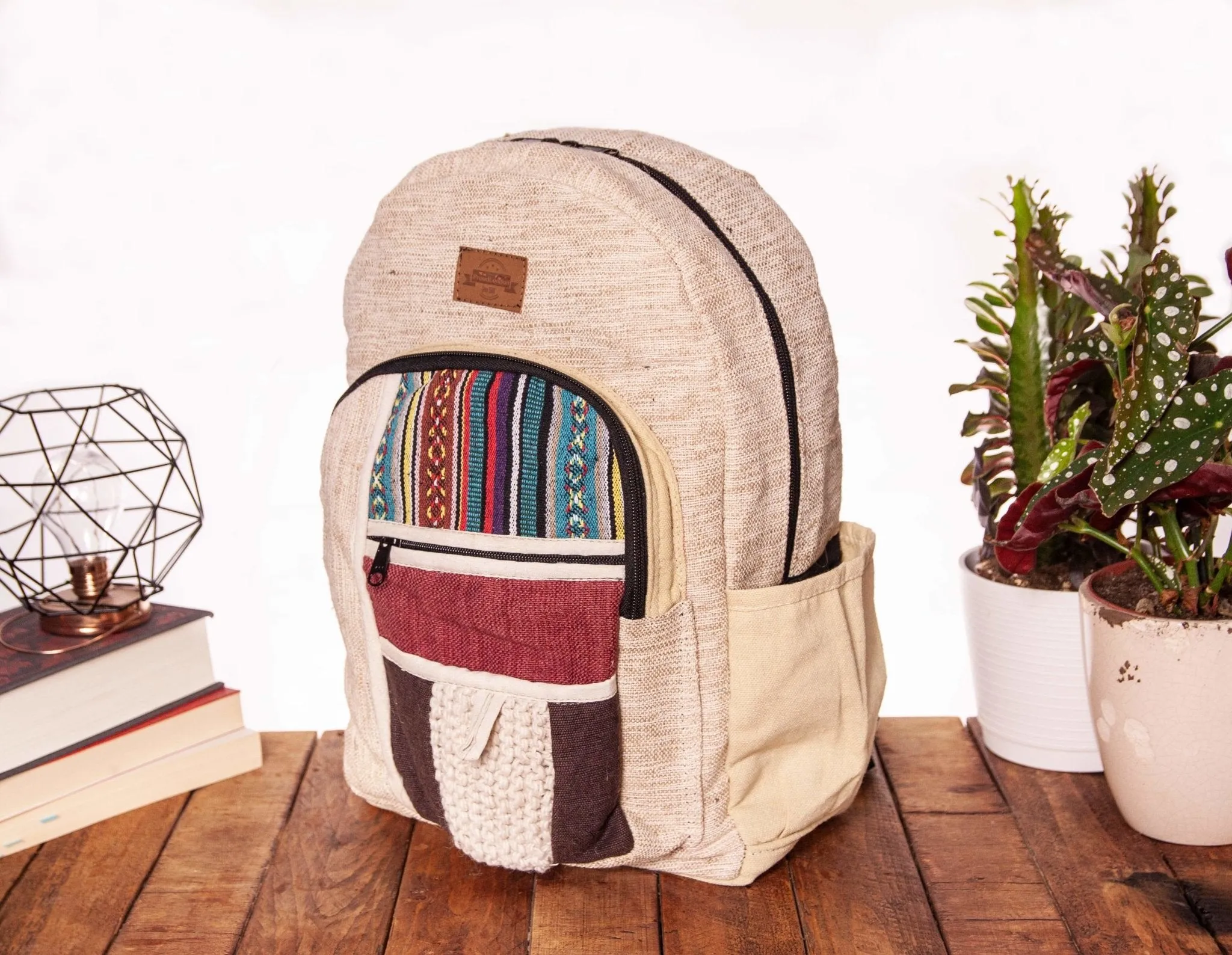 Handmade Hemp Backpack || Sustainable Vegan Line || Hazel 5077