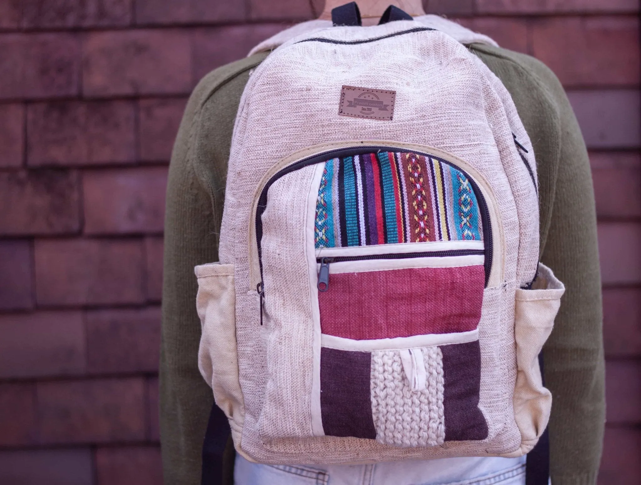 Handmade Hemp Backpack || Sustainable Vegan Line || Hazel 5077