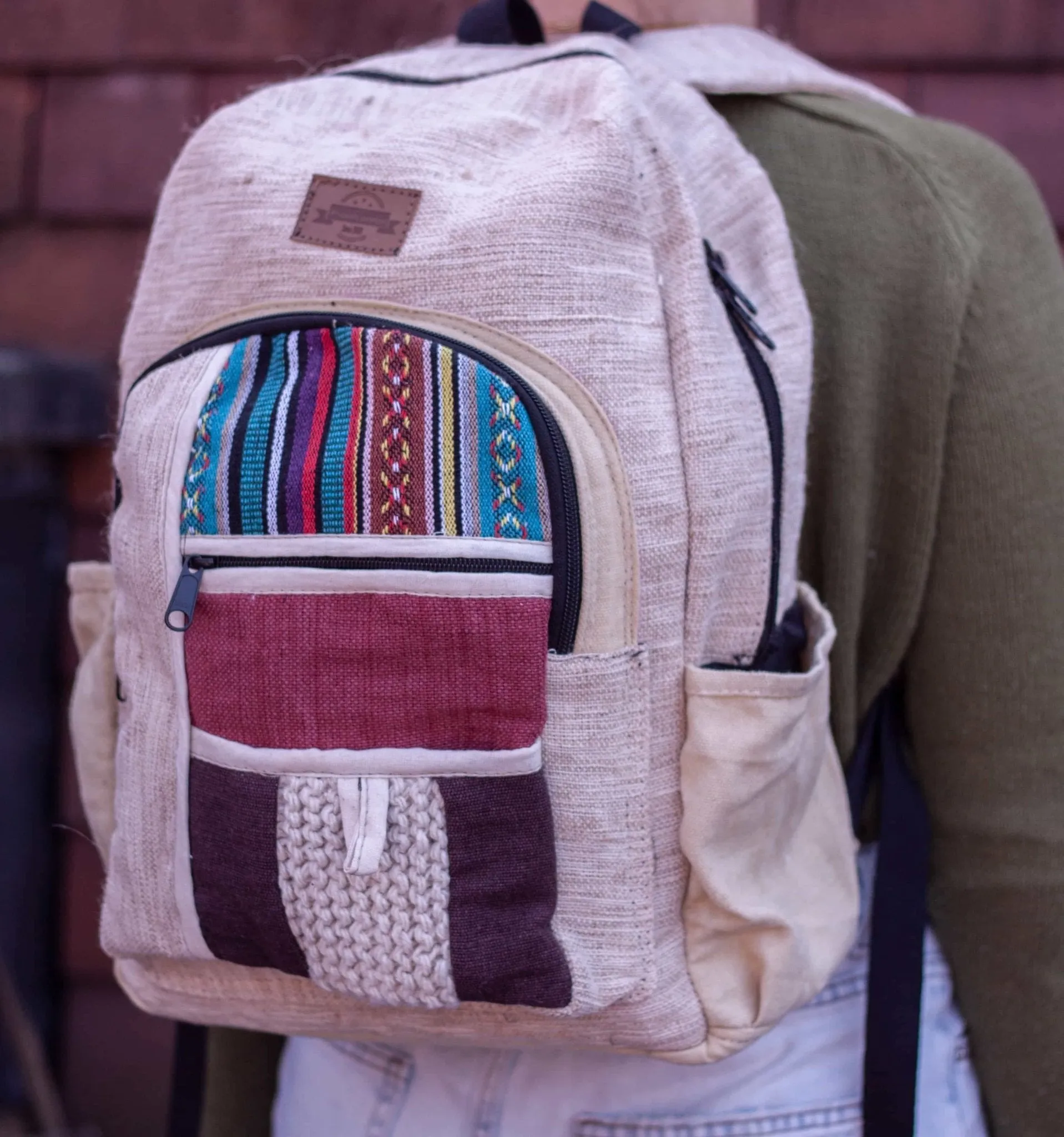 Handmade Hemp Backpack || Sustainable Vegan Line || Hazel 5077