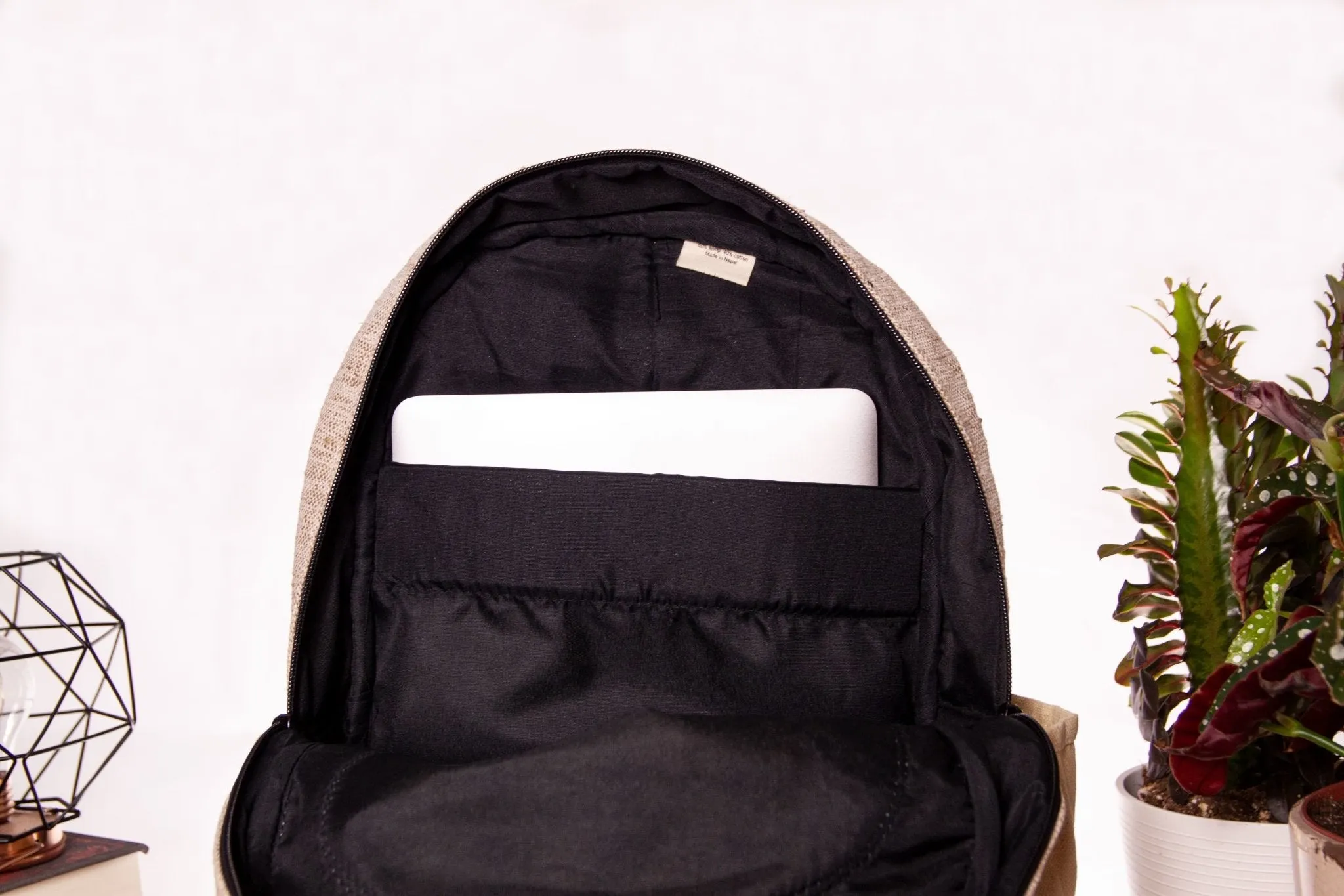 Handmade Hemp Backpack || Sustainable Vegan Line || Hazel 5077