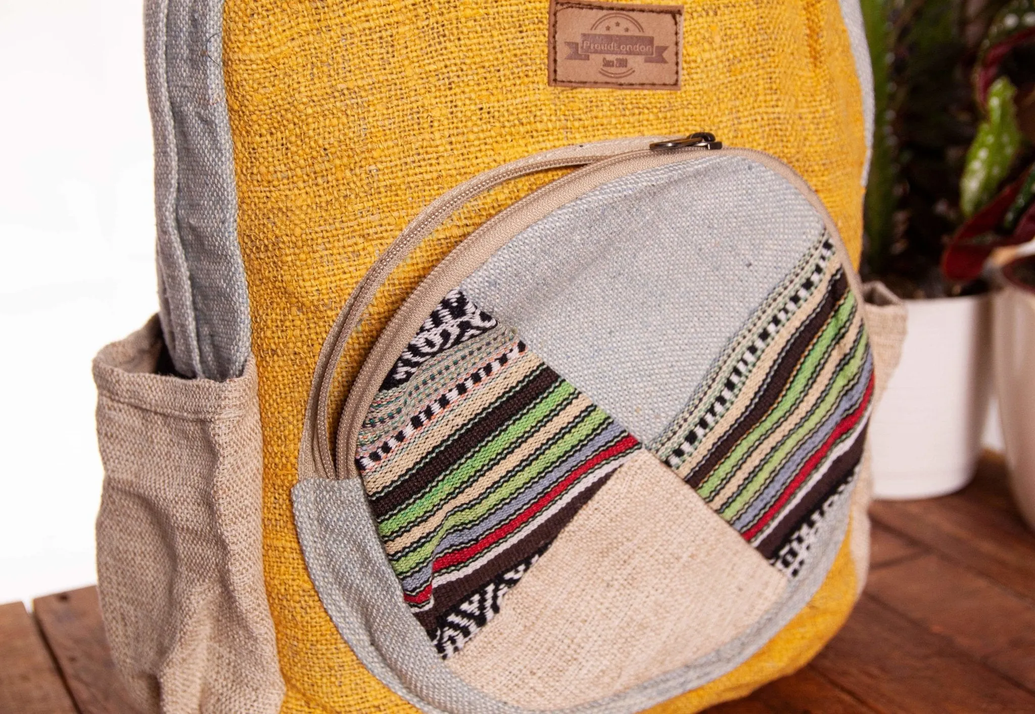 Handmade Hemp Backpack || Sustainable Vegan Line || Poplar