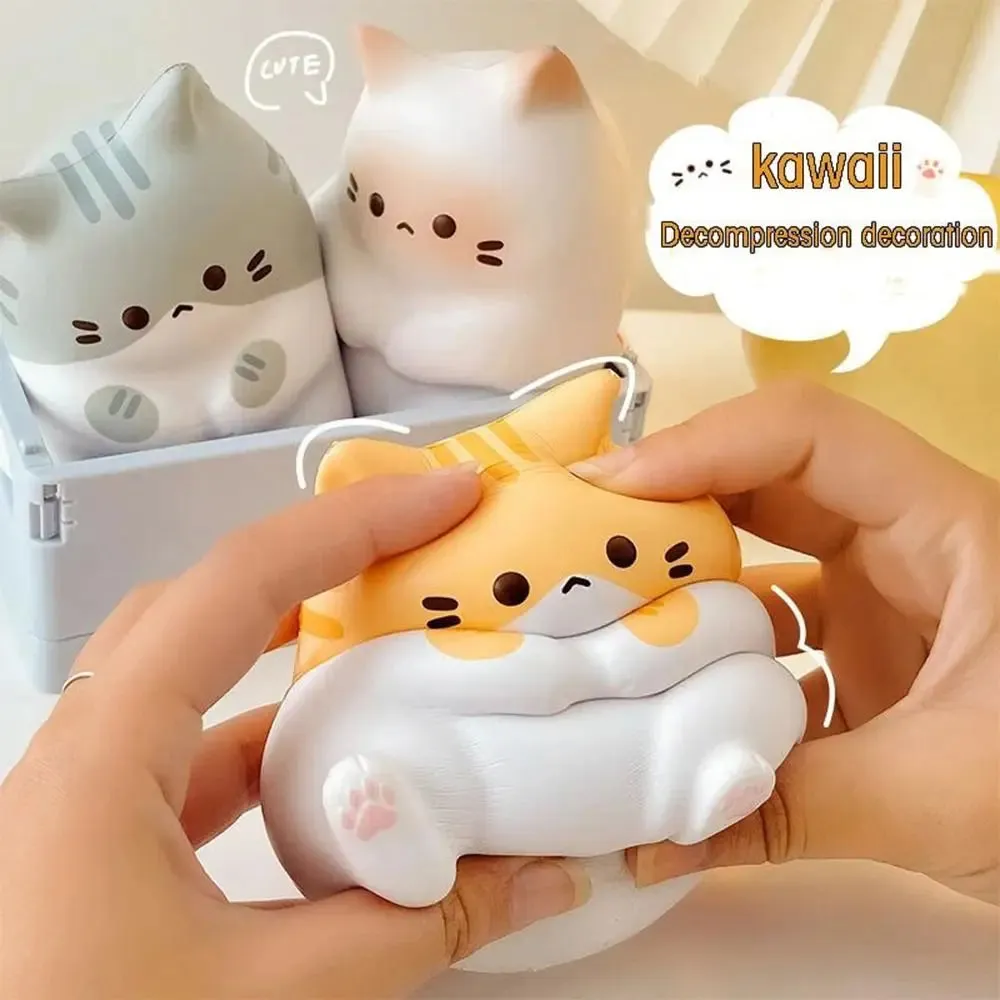 Kawaii Cartoon Cat Squeeze Toys Plushie – Slow Rebound Decompression Doll | Stress Release Anxiety Toy