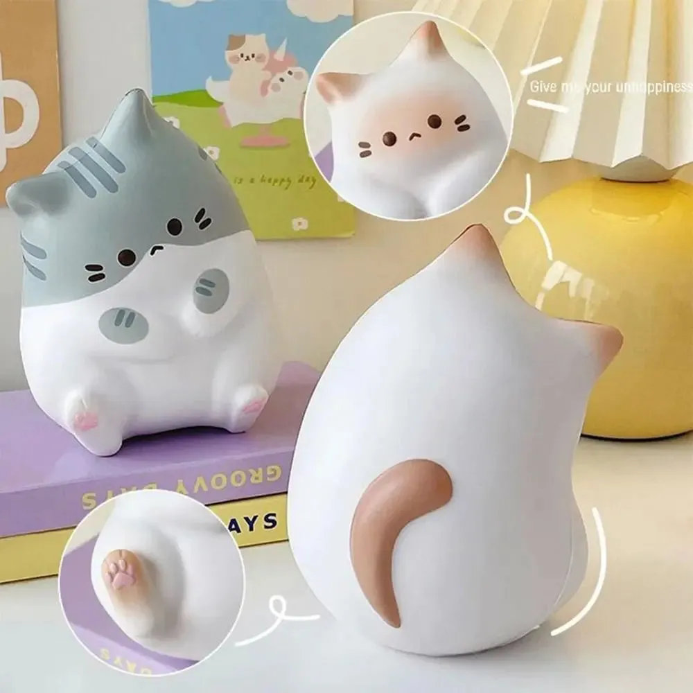 Kawaii Cartoon Cat Squeeze Toys Plushie – Slow Rebound Decompression Doll | Stress Release Anxiety Toy