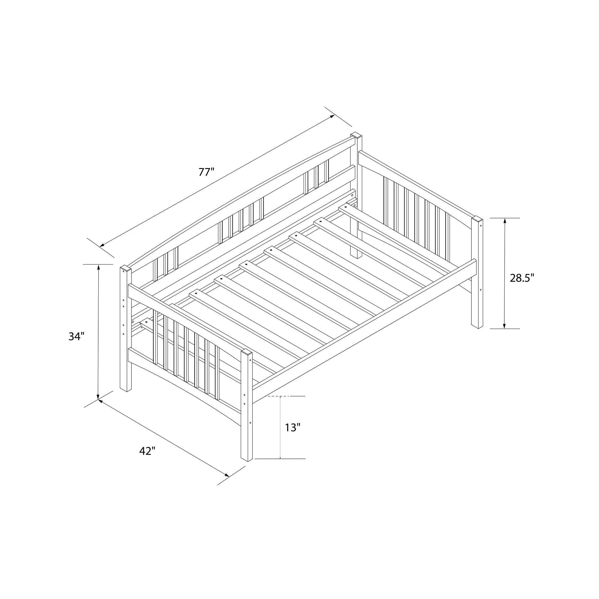 Kayden Wood Daybed