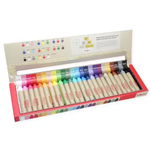 Kitpas Medium 24 Coloured Rice Wax Crayons