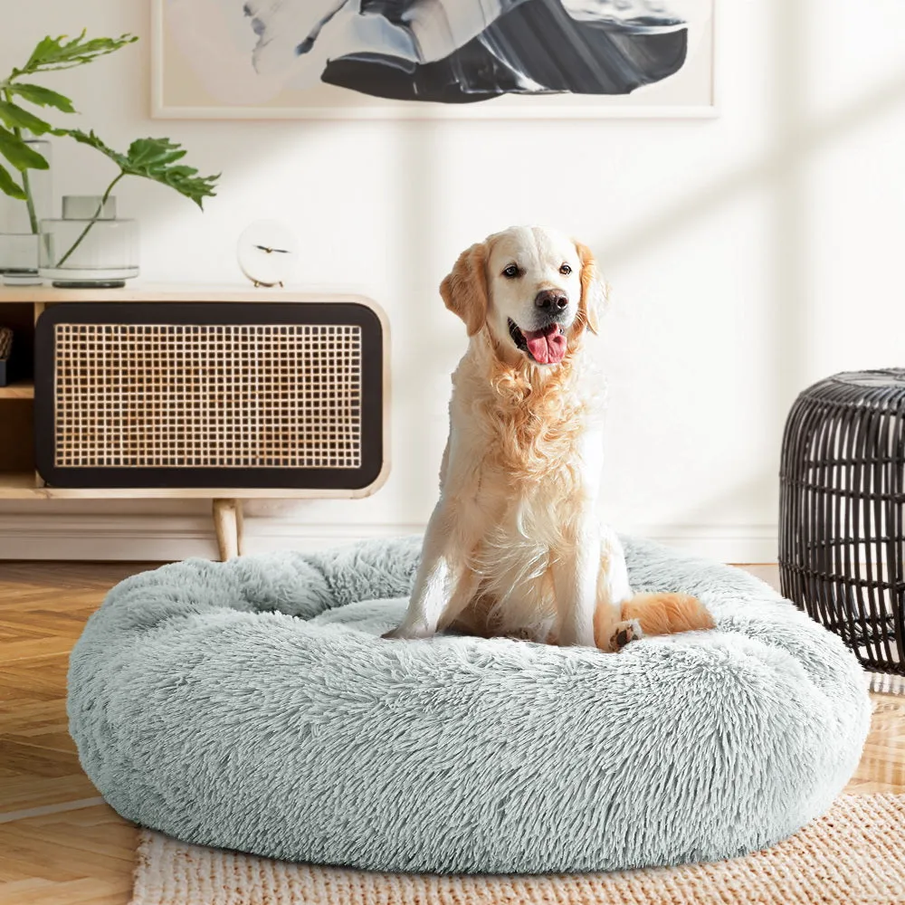 Large Calming Soft Plush Pet Bed, Washable, Non-Slip i.Pet