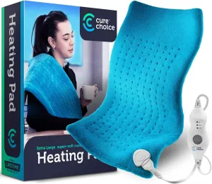 Large Electric Heating Pad for Back Pain Relief   Storage Pouch, Ultra Soft 12X24 Heating Pad for Muscle Cramps - Heated Pad with Adjustable Temperature Settings, Safe Auto Shut