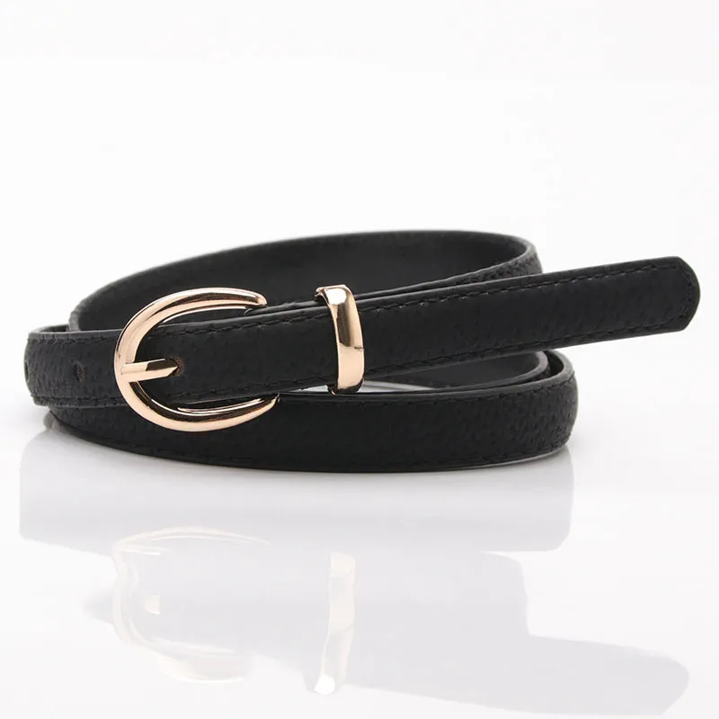 Leather Decorative Thin Belt Trendy Versatile Student Pant Belt Casual Jeans