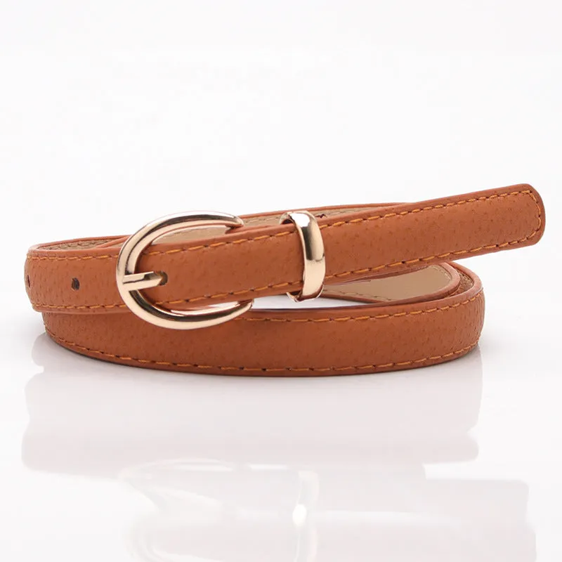 Leather Decorative Thin Belt Trendy Versatile Student Pant Belt Casual Jeans