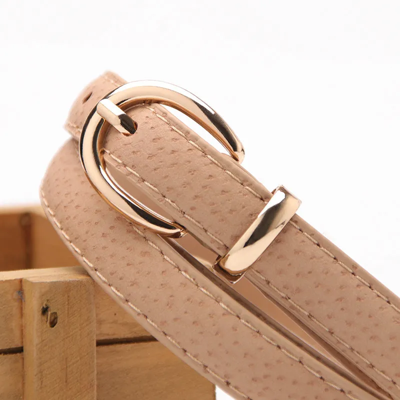 Leather Decorative Thin Belt Trendy Versatile Student Pant Belt Casual Jeans