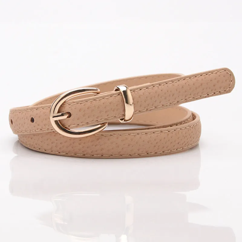 Leather Decorative Thin Belt Trendy Versatile Student Pant Belt Casual Jeans