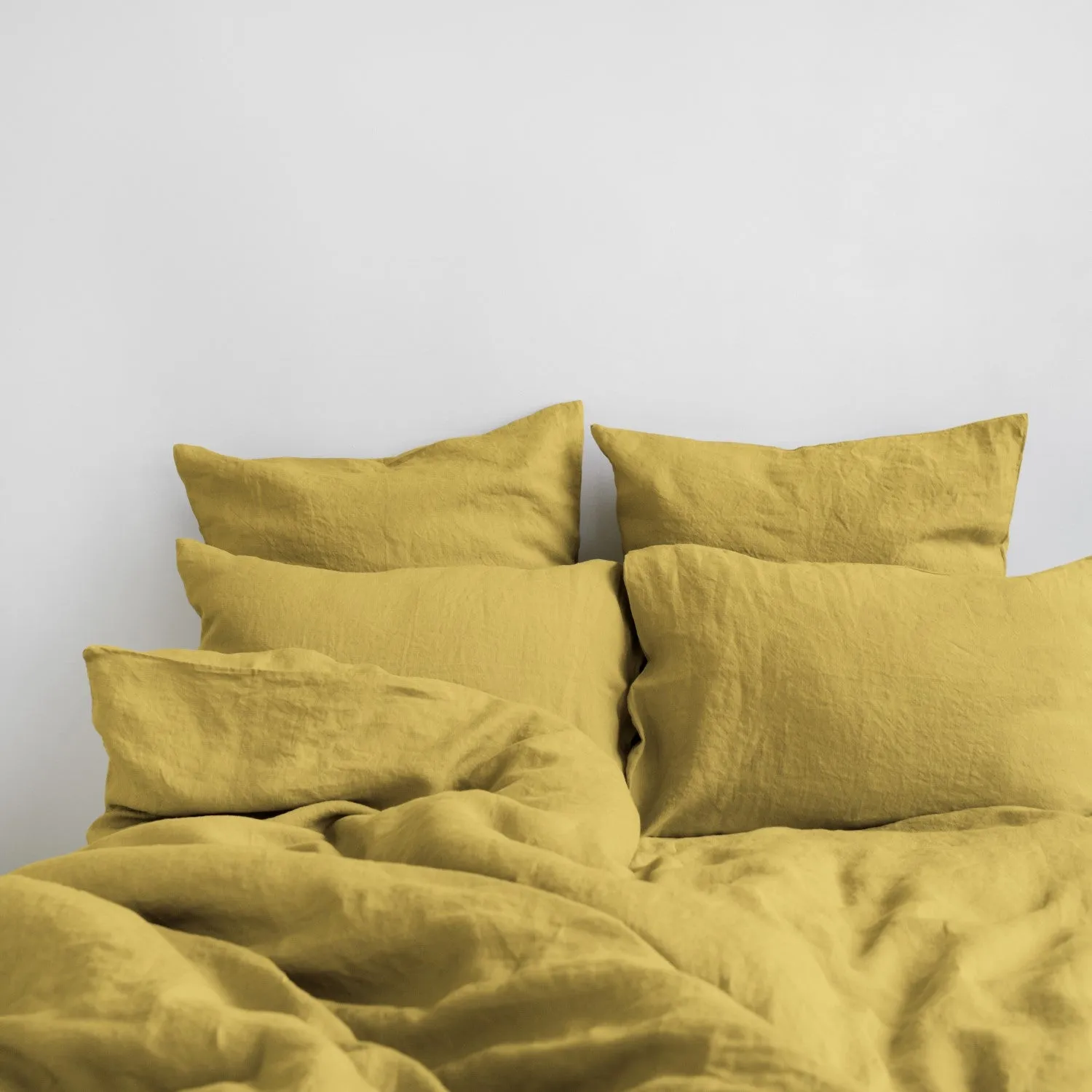 Lemon Curry Linen Pillowcase