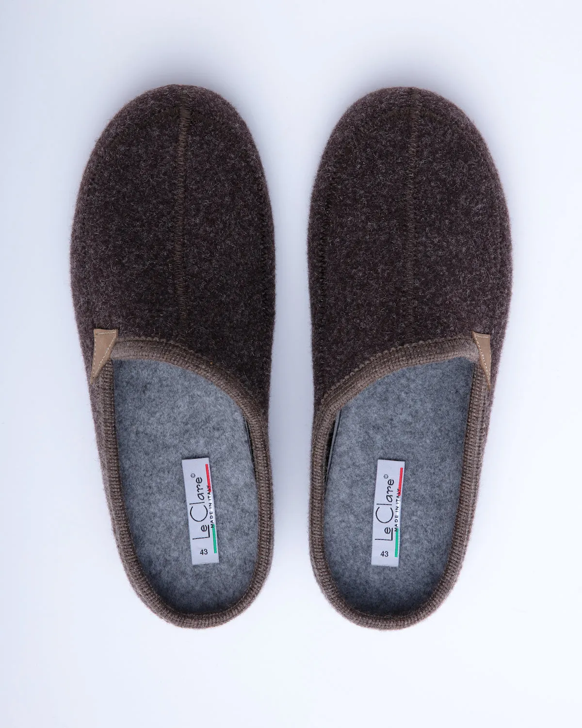 Men's Casies Wool Felt Mule Slipper Brown