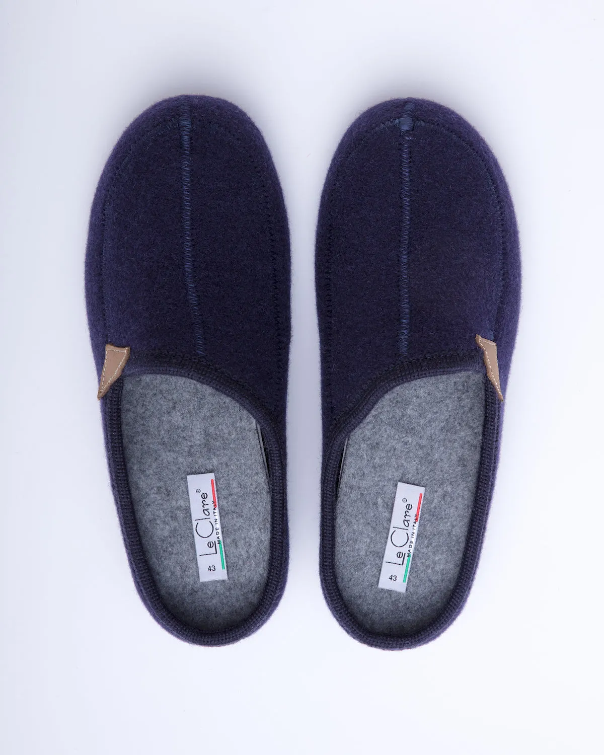 Men's Casies Wool Felt Mule Slipper Navy