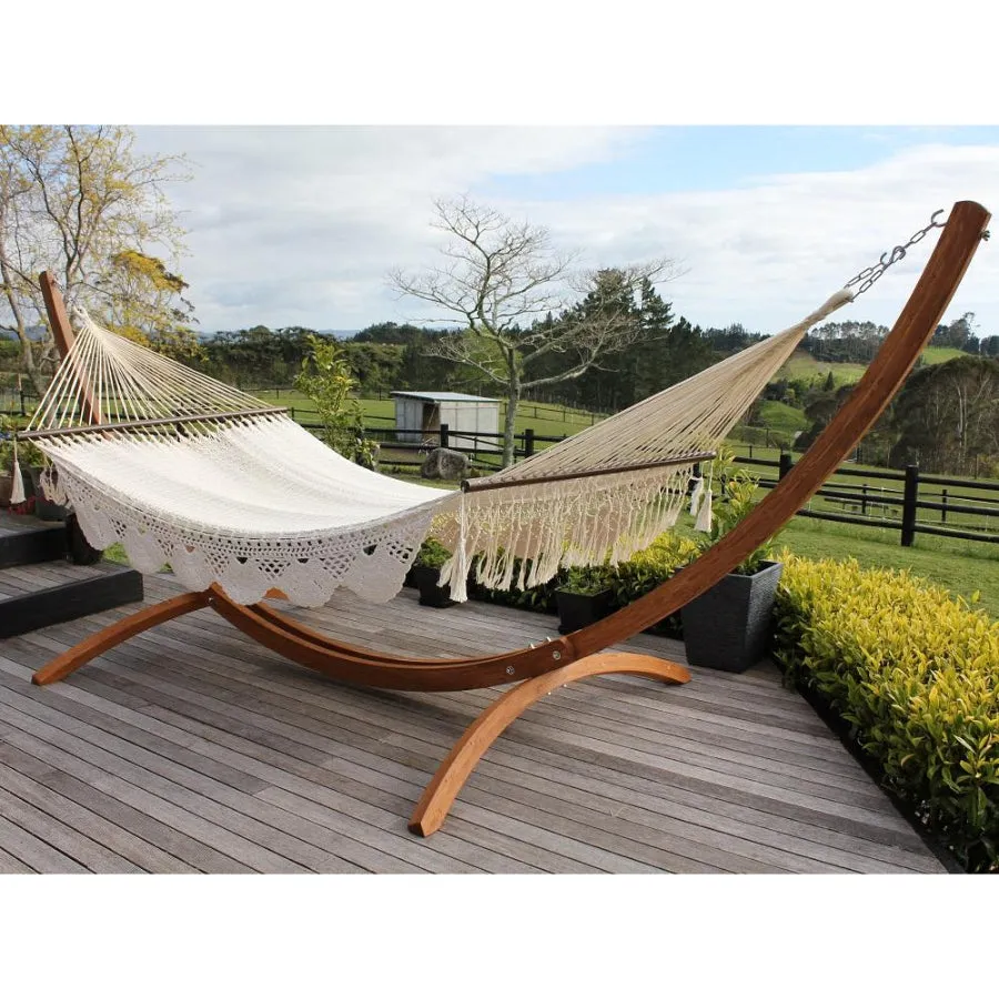 Mexican King Size Resort Style Hammock - Natural White