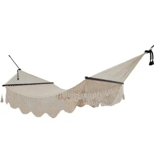 Mexican King Size Resort Style Hammock - Natural White