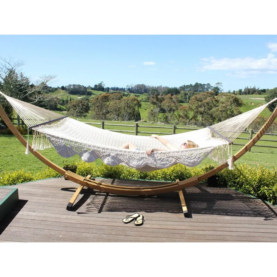 Mexican King Size Resort Style Hammock - Natural White