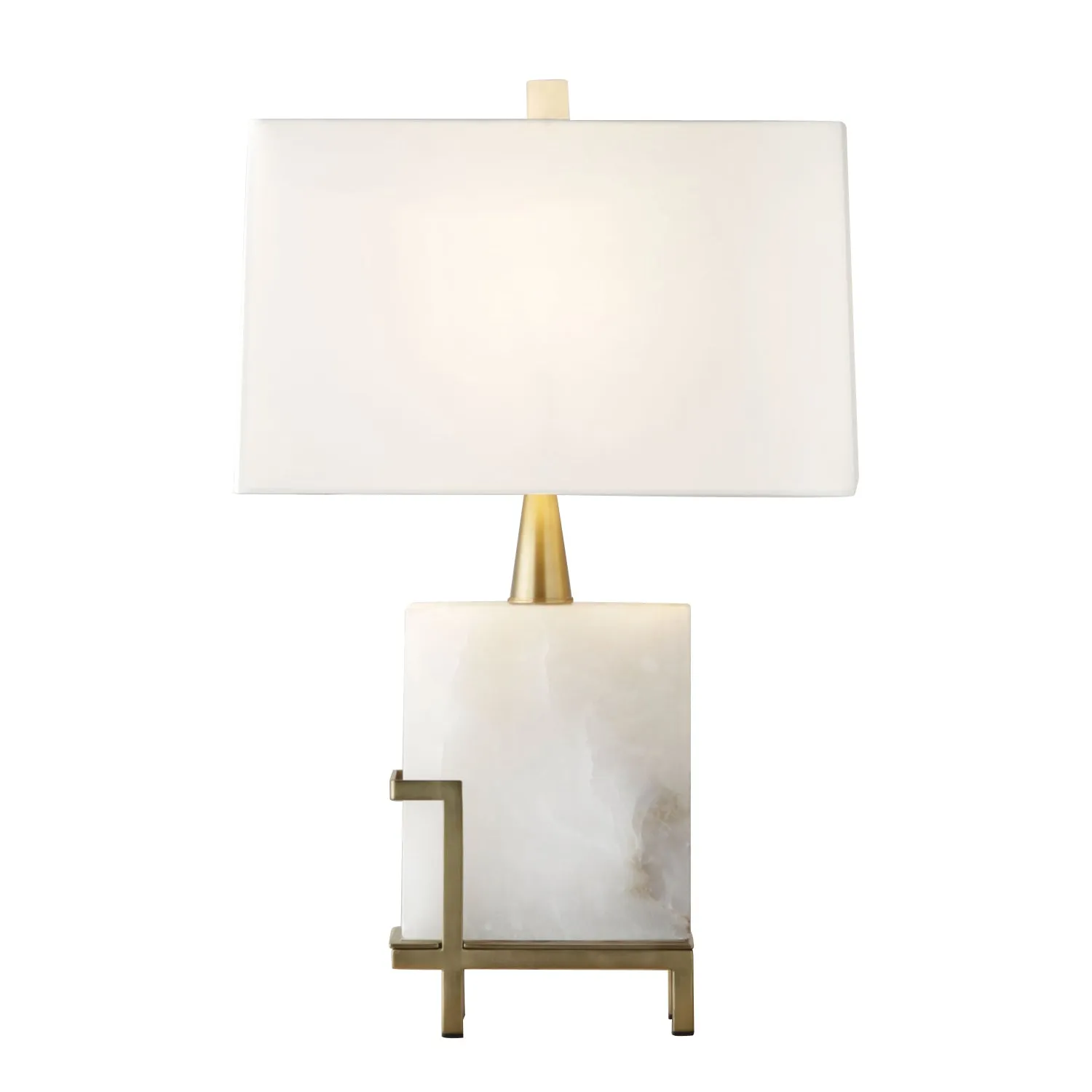 Modern Square White Marble Table Lamp