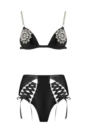 Mu Lambda Latex Lingerie Set