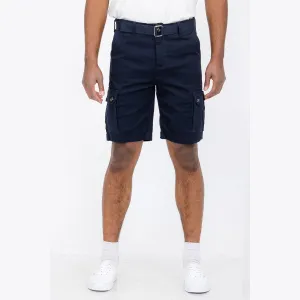 Navy Belted Cargo Shorts