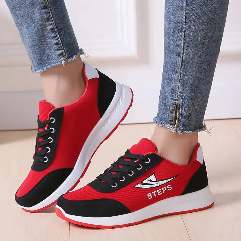 New Sneakers Women's Sports | 2022 Spring Fashion Lace-Up Casual Running Shoes | Vibrant Mixed Colors