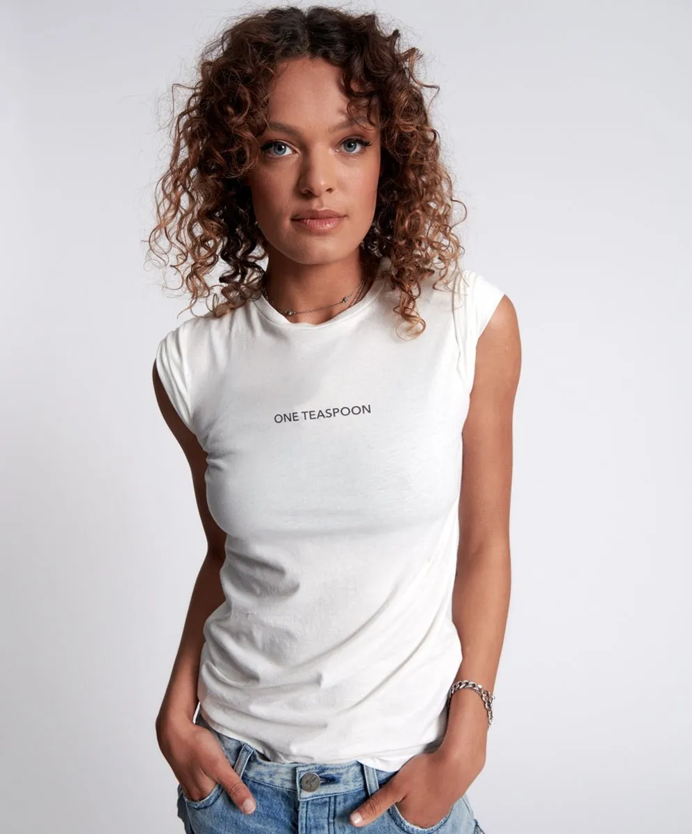 One Teaspoon Organic Fitted Logo Tee