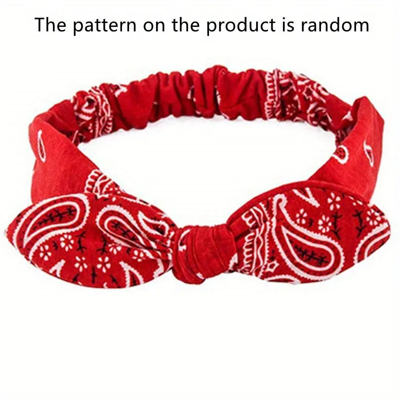 Paisley Boho Headband Vintage Bowknot Hair Accessory